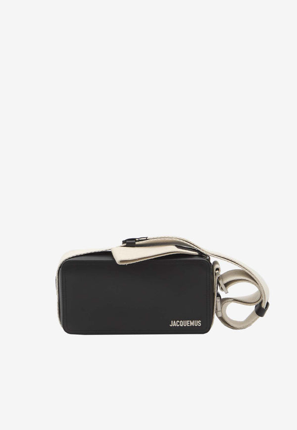 Jacquemus The Horizontal Cuerda Leather Messenger Bag Black 235BA092-3061-990