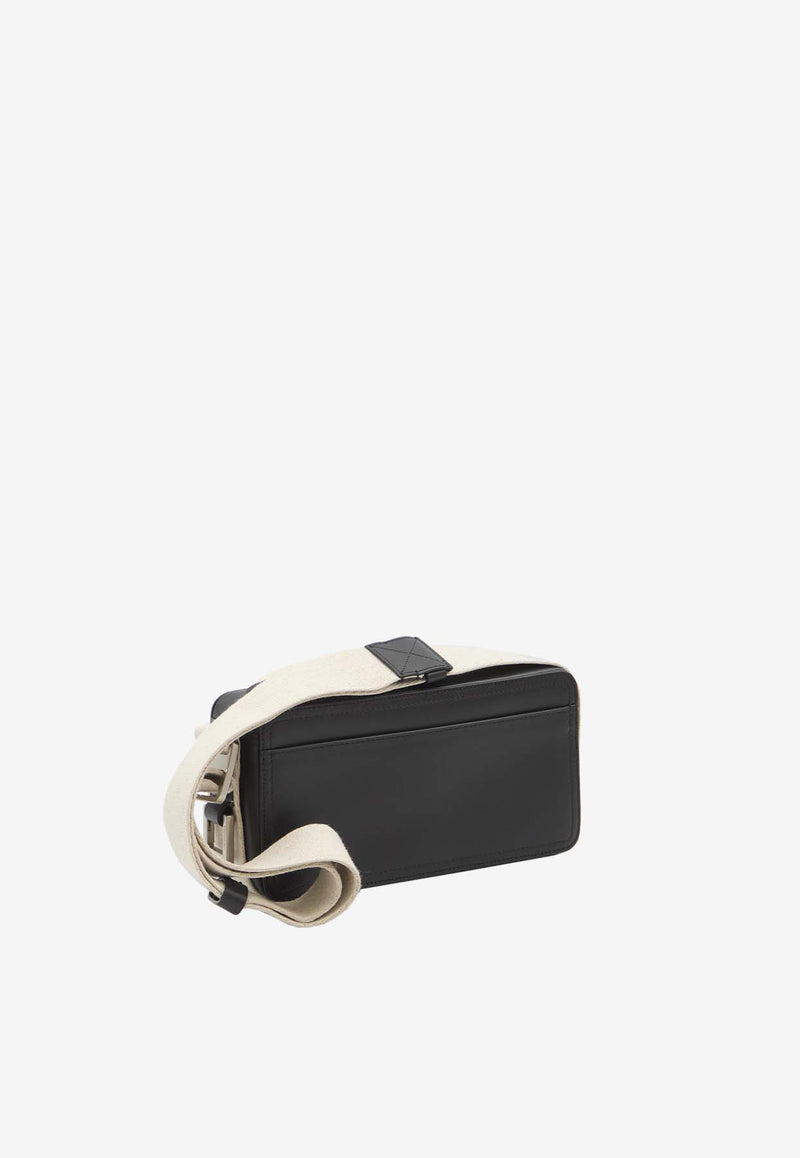 Jacquemus The Horizontal Cuerda Leather Messenger Bag Black 235BA092-3061-990