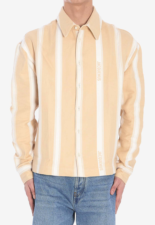 Jacquemus The Papier Striped Button-Up Shirt White 246SH013-1655-1GX