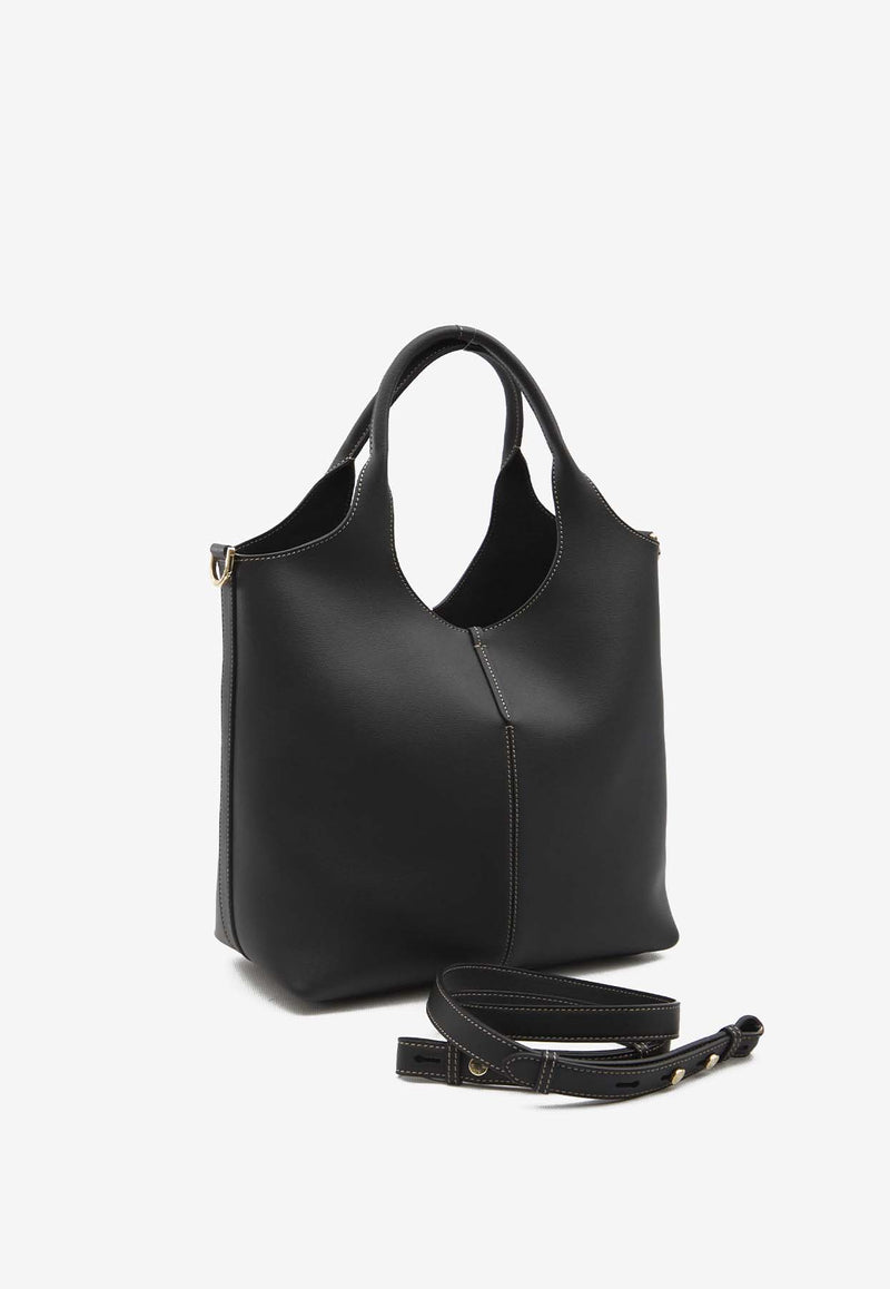 Tod
s Mini Leather Tote Bag Black XBWEBRF0200-UBL2-B999