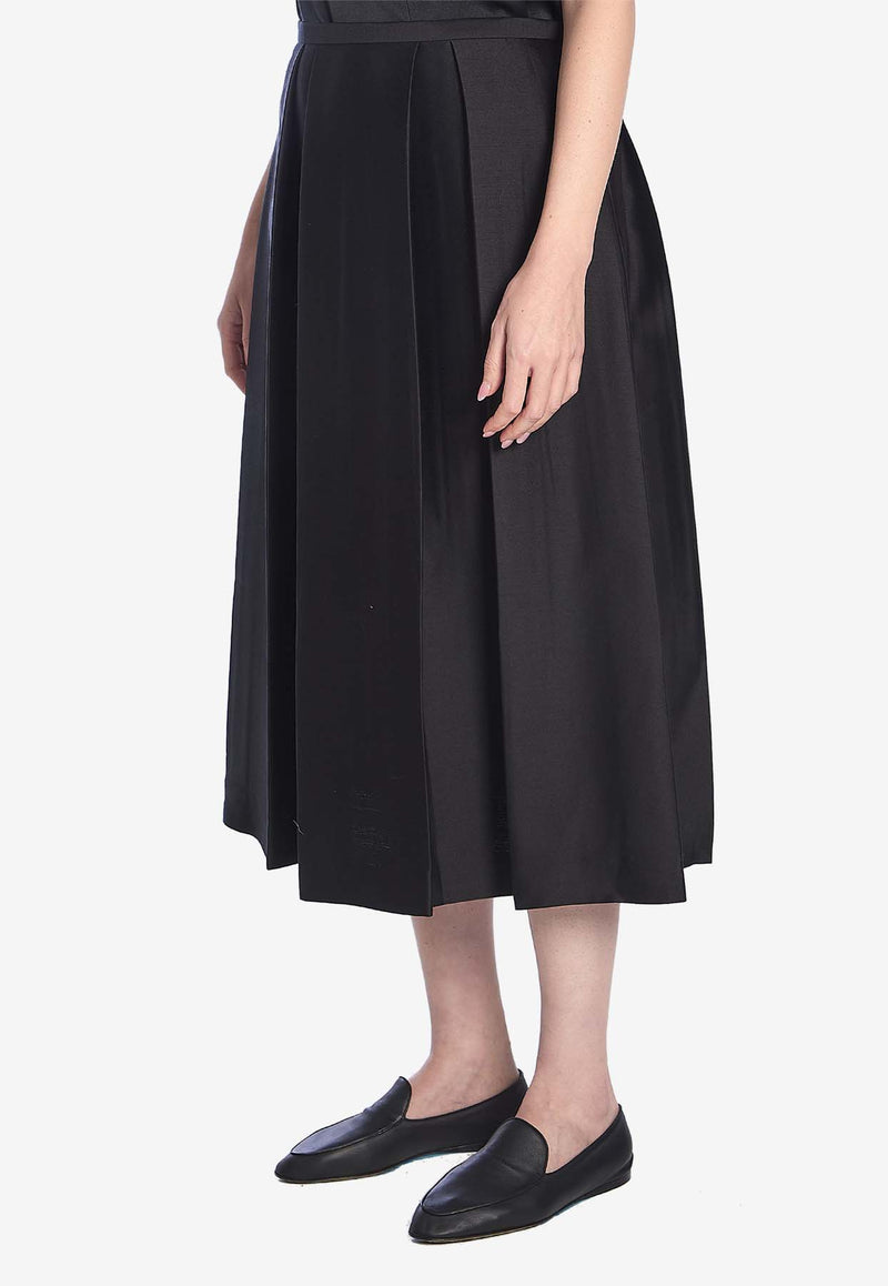 Toteme Zipped Midi Skirt Black 251WRB0273-FB0324-001