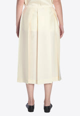 Toteme Wool and Silk Midi Skirt Ivory 251WRB0273-FB0324-070