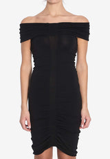 Alexander Wang Off-Shoulder Ruched Dress Black 1KC1256030--001