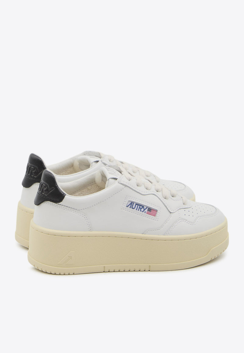 Autry Medalist Low-Top Platform Sneakers White PTLW-LL-22