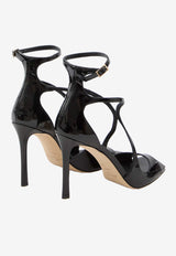 Jimmy Choo Azia 95 Patent Leather Sandals Black AZIA95-PAT-BLACK