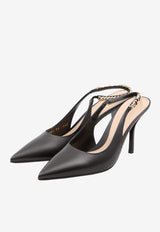 Gucci Signoria 105 Leather Slingback Pumps 813001-DMBT0-1000