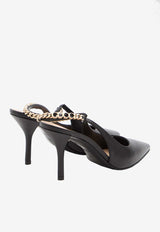 Gucci Signoria 105 Leather Slingback Pumps 813001-DMBT0-1000