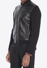 Gucci Paneled Leather Bomber Jacket Black 793181-XNA29-1060