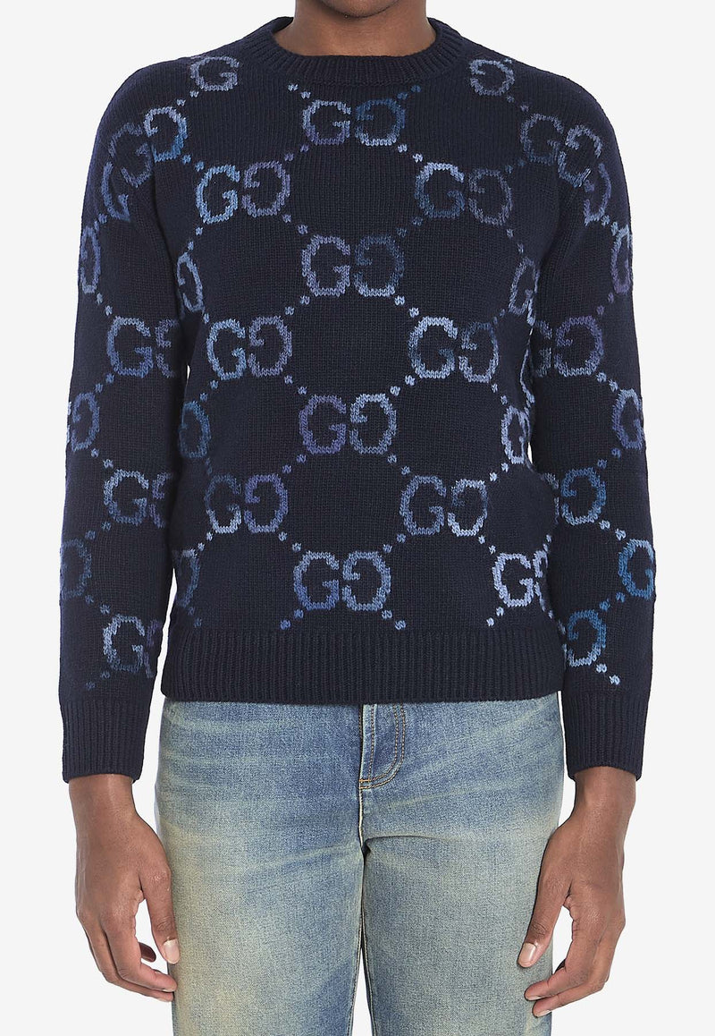 Gucci Logo-Monogram Crewneck Sweater 770509-XKDSJ-4735