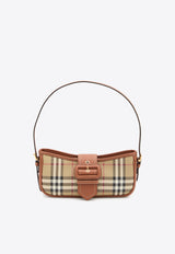 Burberry Sling Check Shoulder Bag Beige 8092074--A9534