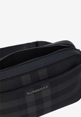 Burberry Muswell Signature Check Messenger Bag Charcoal 8068588--A8800