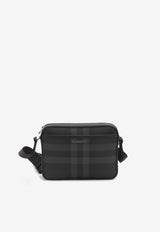 Burberry Muswell Signature Check Messenger Bag Charcoal 8068588--A8800