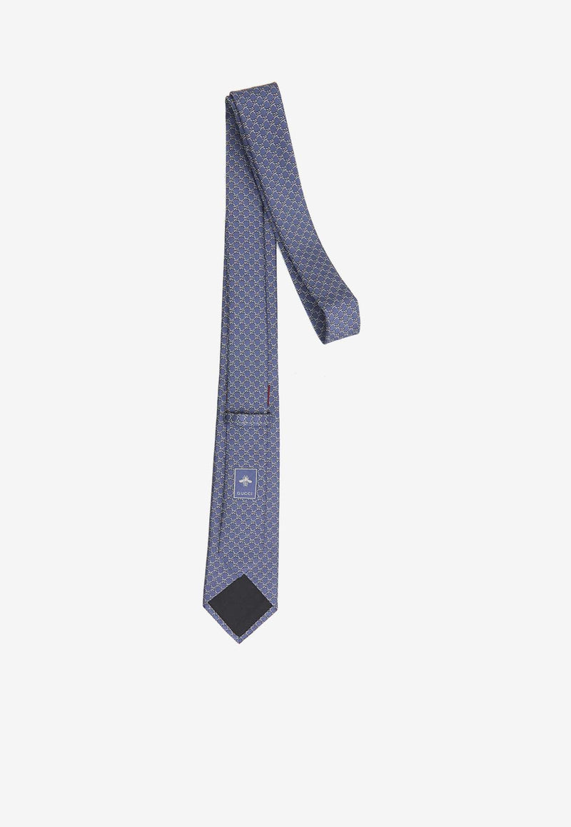 Gucci Jacquard Silk Tie  Blue 816002-4E009-4568