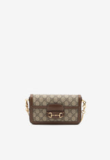 Gucci Mini Horsebit 1955 Monogram Shoulder Bag  Beige 752002-92TCG-8563