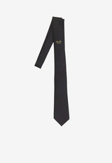 Gucci Silk Horsebit Tie  Black 819256-4E009-1000