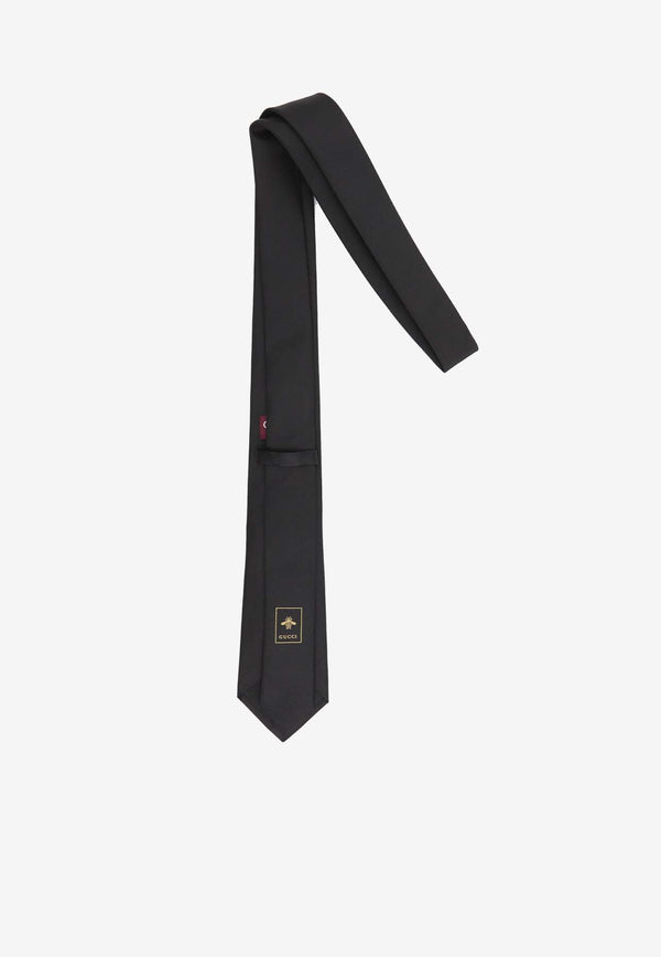 Gucci Silk Horsebit Tie  Black 819256-4E009-1000