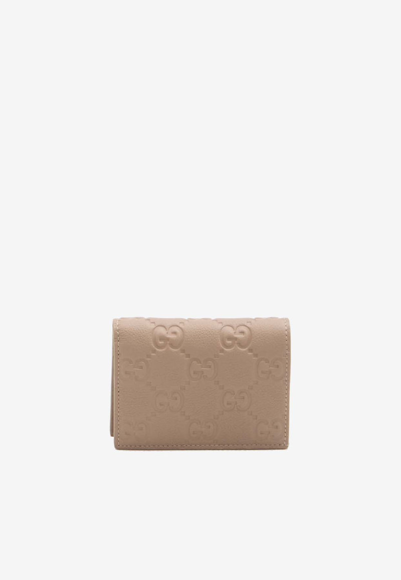 Gucci Mini GG Embossed Leather Wallet  Taupe 815901-AAEEM-1523