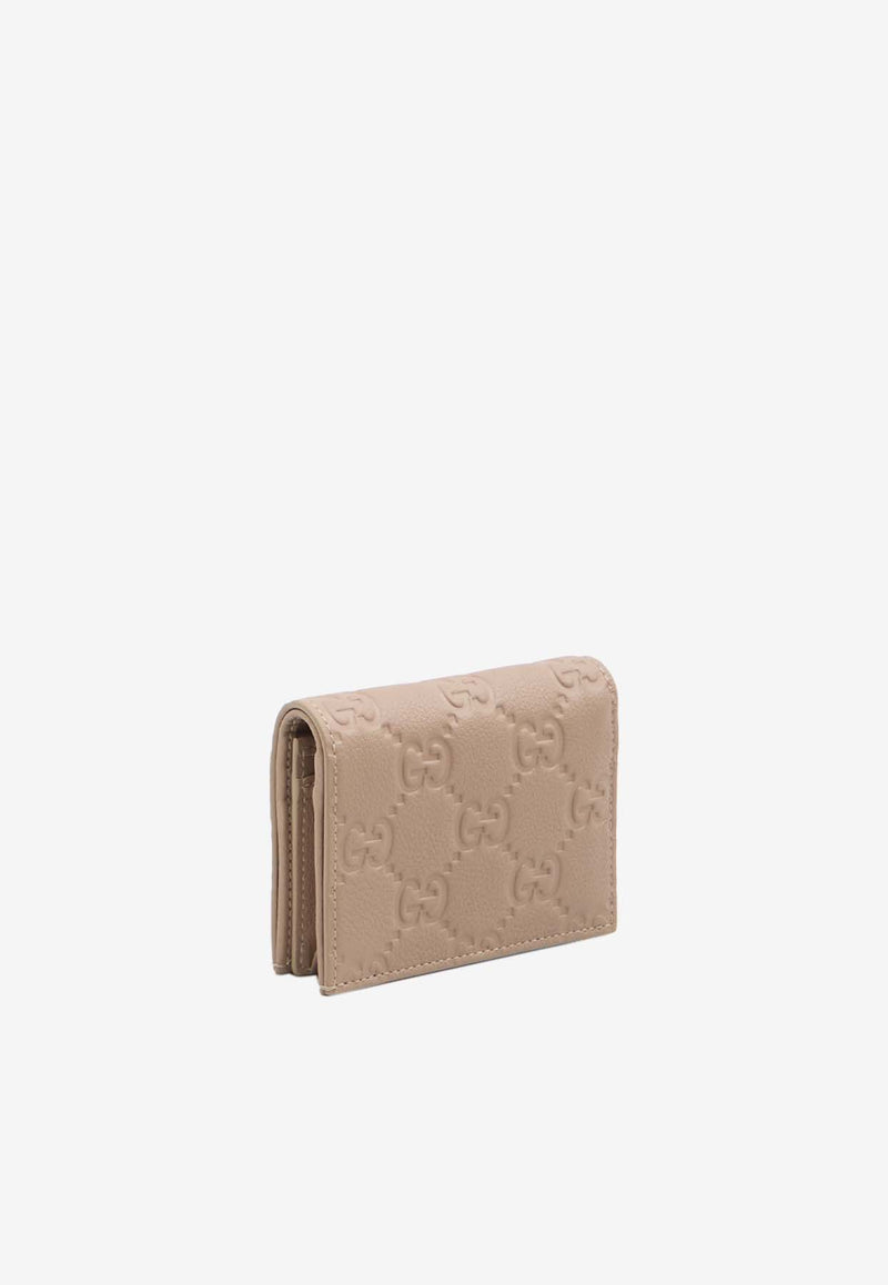 Gucci Mini GG Embossed Leather Wallet  Taupe 815901-AAEEM-1523