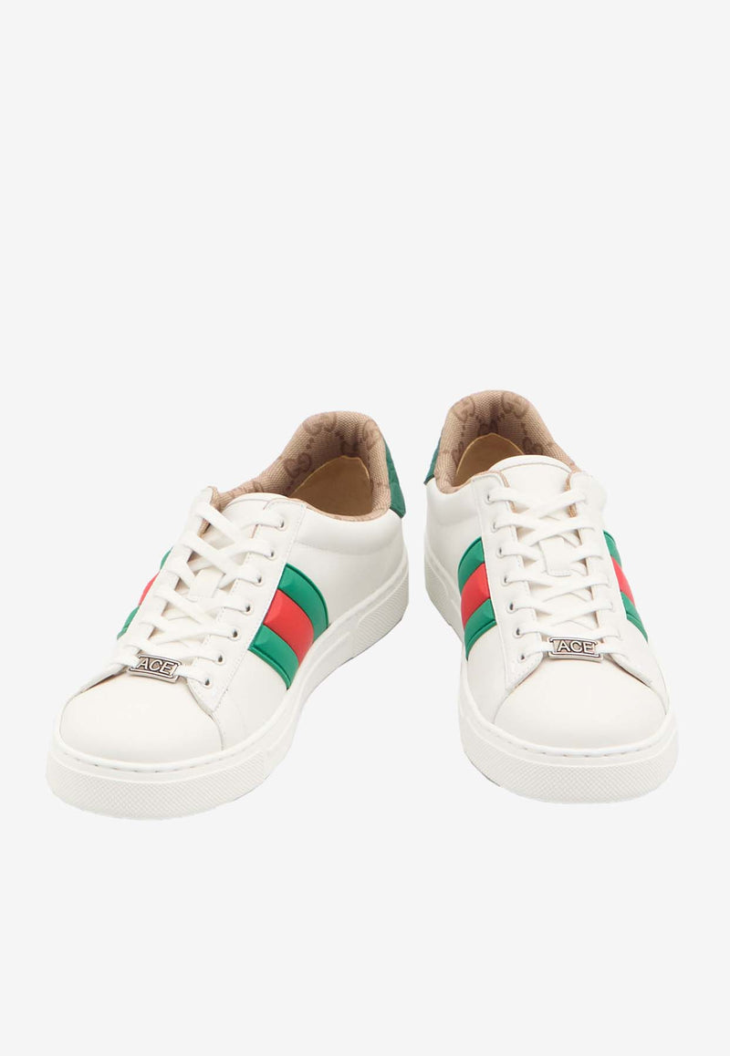 Gucci Ace Leather Sneakers White 812713-AAECR-9042