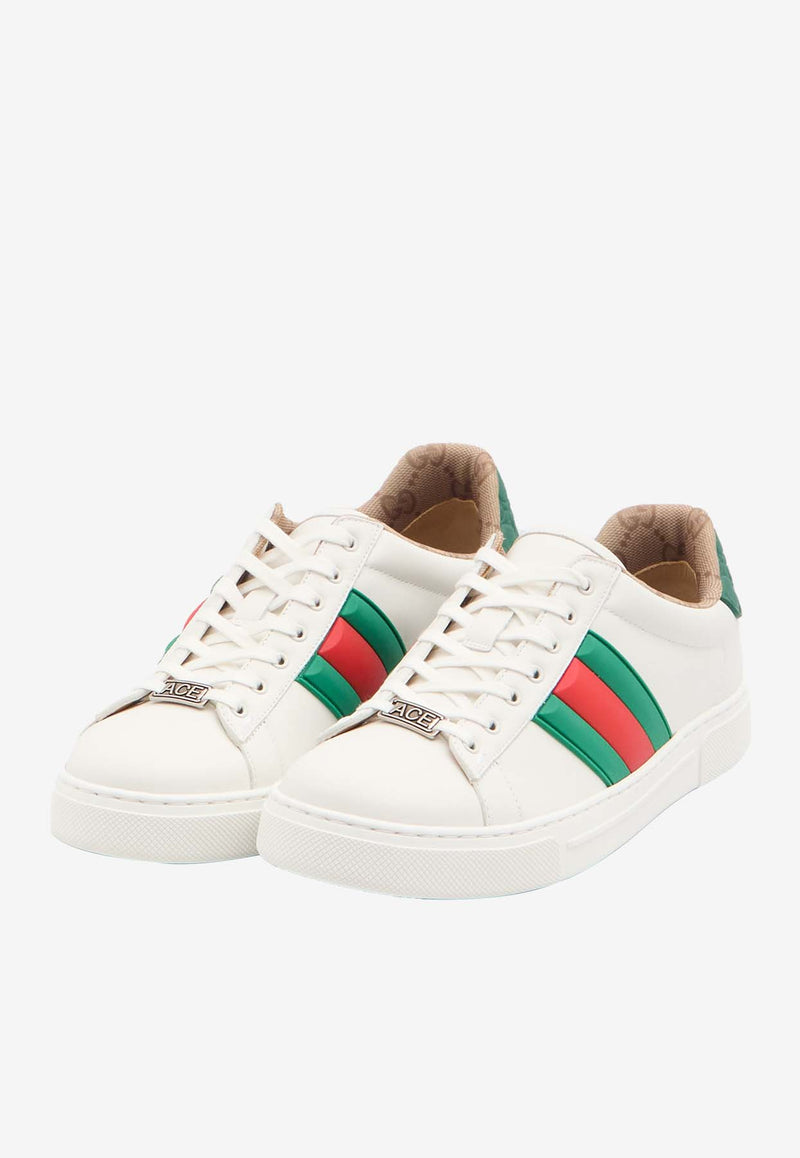 Gucci Ace Leather Sneakers White 812713-AAECR-9042