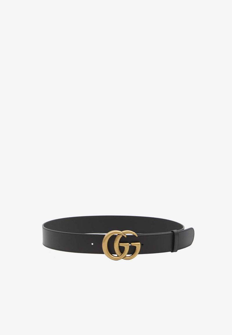 Gucci Double G Buckle Leather Belt Black 400593-AP000T-1000