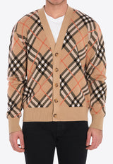 Burberry Signature Check Wool-Blend Cardigan Beige 8093494--B9368