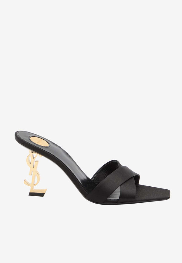 Saint Laurent Opyum 85 Satin Crepe Sandals Black 818931-9QAB1-1000