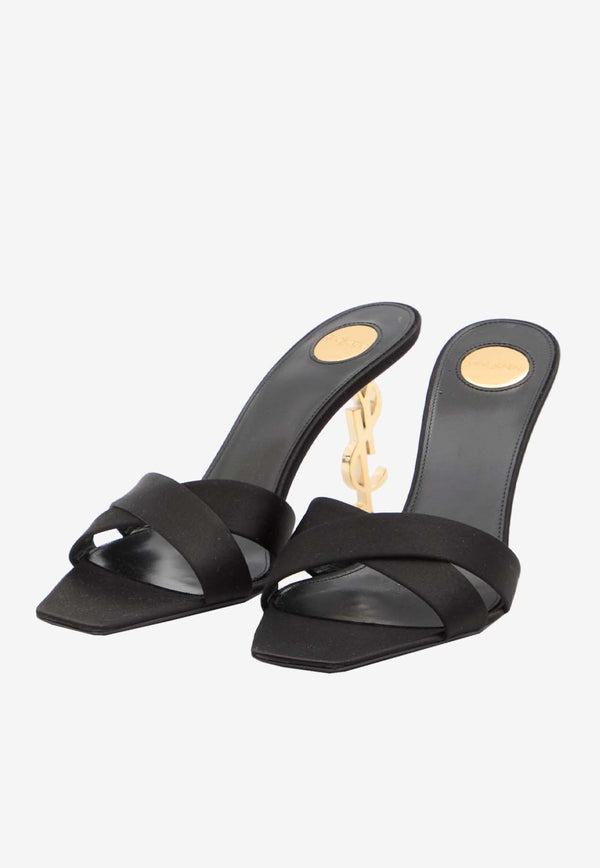 Saint Laurent Opyum 85 Satin Crepe Sandals Black 818931-9QAB1-1000