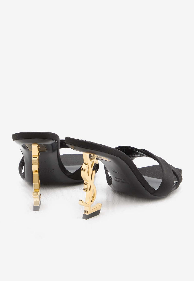 Saint Laurent Opyum 85 Satin Crepe Sandals Black 818931-9QAB1-1000