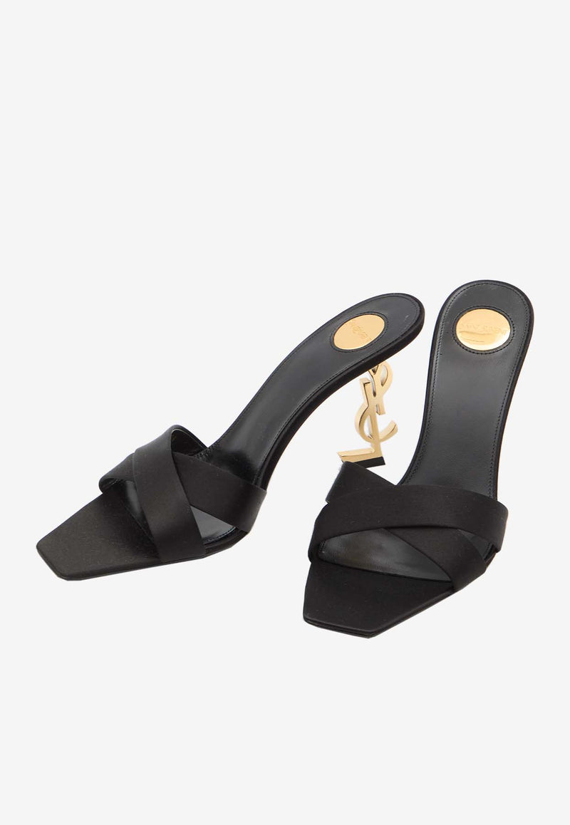 Saint Laurent Opyum 85 Satin Crepe Sandals Black 818931-9QAB1-1000