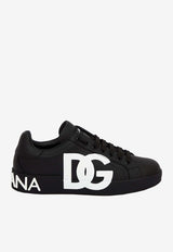 Dolce 
Gabbana Portofino DG Logo Low-Top Sneakers Black CS1772-AC330-8B956