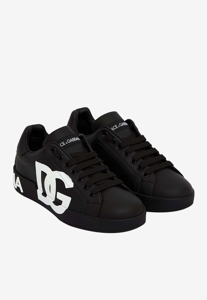 Dolce 
Gabbana Portofino DG Logo Low-Top Sneakers Black CS1772-AC330-8B956