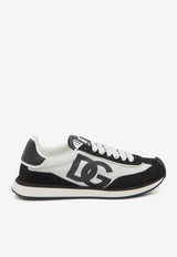 Dolce 
Gabbana DG Cushion Suede and Mesh Low-Top Sneakers Monochrome CS2288-A5355-8I050