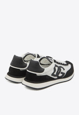 Dolce 
Gabbana DG Cushion Suede and Mesh Low-Top Sneakers Monochrome CS2288-A5355-8I050