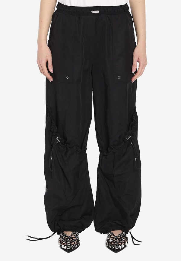 The Attico Wide-Leg Oversized Pants Black 250WCP00255-PLL001AA-100