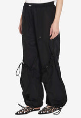 The Attico Wide-Leg Oversized Pants Black 250WCP00255-PLL001AA-100