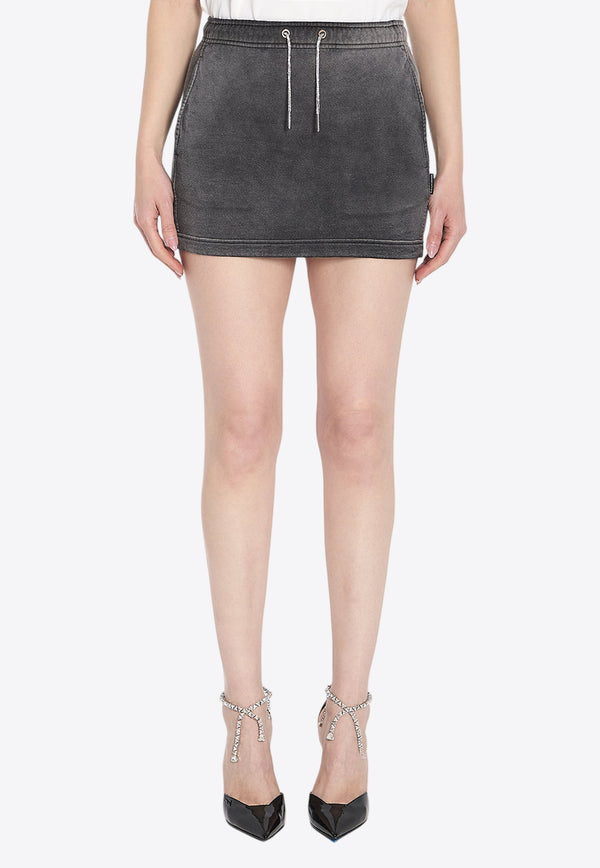 Alexander Wang Washed-Out Mini Pencil Skirt Black 4CC1255063--013C