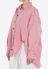 The Attico Diana Oversized Washed-Out Shirt Pink 250WCB00068-DDC098AA-026