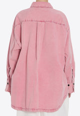 The Attico Diana Oversized Washed-Out Shirt Pink 250WCB00068-DDC098AA-026