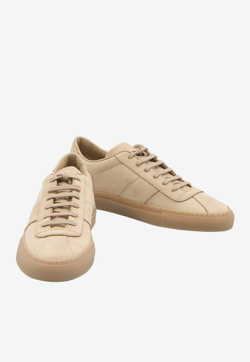 Common Projects Tennis Low-Top Suede Sneakers Beige 2485--1302