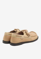 Loewe Campo Calfskin Boat Shoes Sand M816S08X01--3977