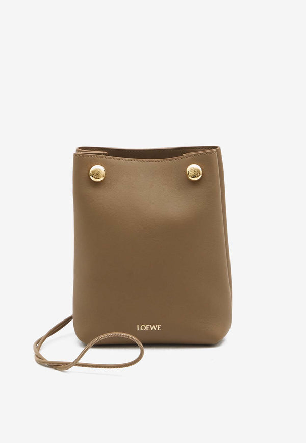 Loewe Pebble Leather Crossbody Bag Brown CANBSPPX01--3980