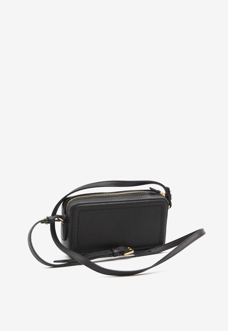 Valentino Mini Alltime Leather Crossbody Bag Black 6W2P0AI5-RZR-0NO