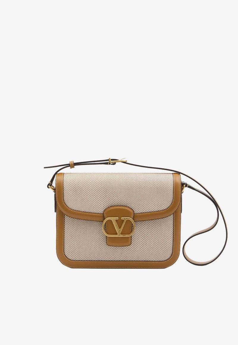 Valentino VLogo Signature Canvas Shoulder Bag Beige 6W2B0R15CJP--REK