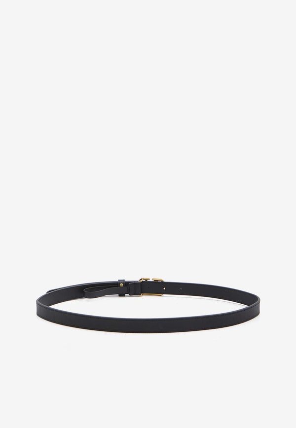 Valentino VLogo Signature Leather Belt Black 6W2T0SM7-IYR-0NO