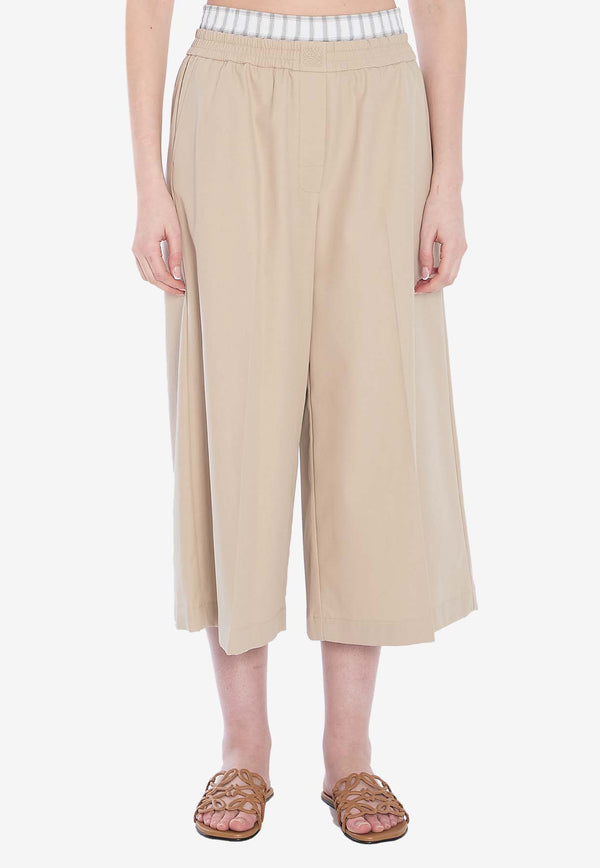 Loewe Tailored Cropped Pants Beige S359Y04XFH--2140