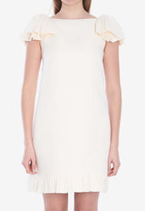 Valentino Couture Crepe Mini Dress Ivory 6B3VAEQ0-1CF-A03