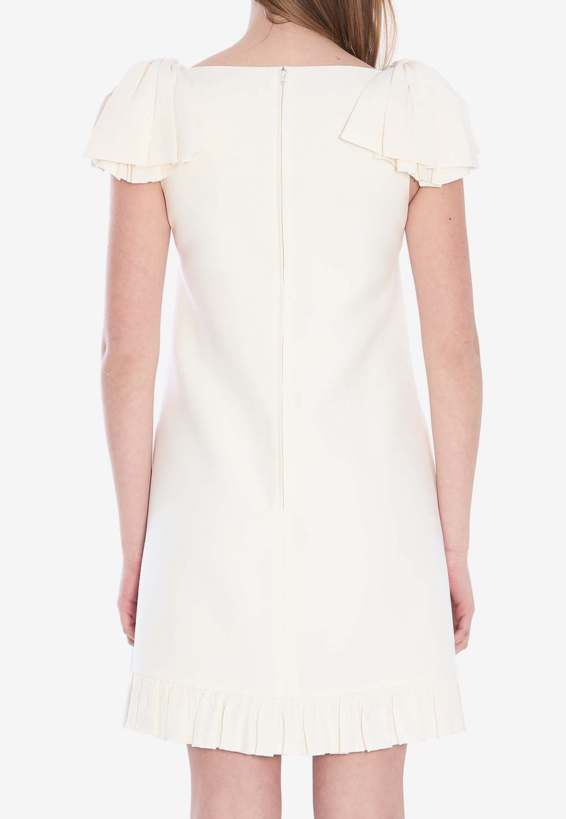 Valentino Couture Crepe Mini Dress Ivory 6B3VAEQ0-1CF-A03