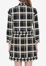 Valentino Macro Check Tweed Jacket Black 6B3CJ3Q5-90N-0NA