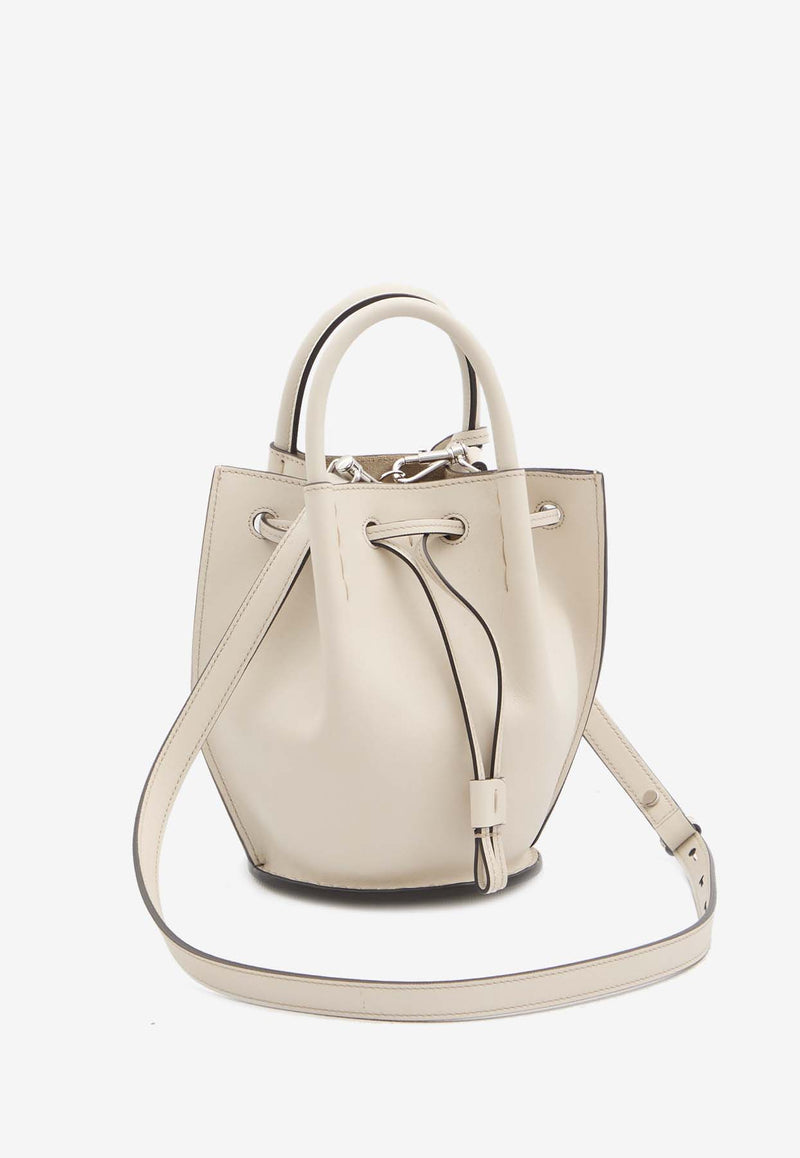 Tod
s Mini Leather Bucket Bag White XBWBUZK0100-UPP-B015